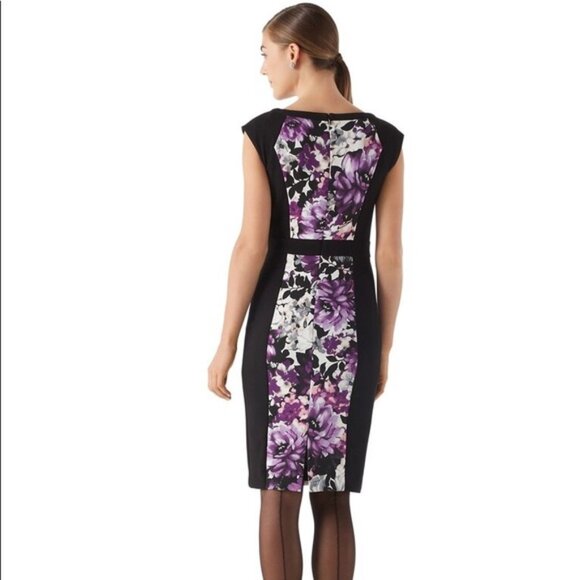 WHBM Purple Floral Panel Dress - Picture 2 of 5